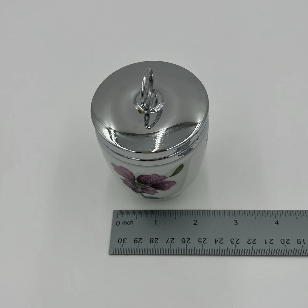Vintage Royal‎ Worcester porcelain egg coddler-England Floral Dinning